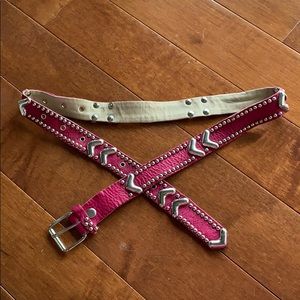 Genuine Leather Pink belt
